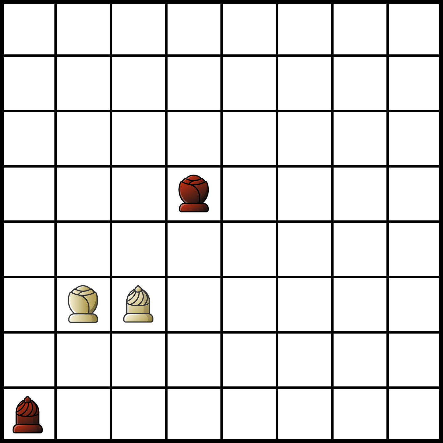 Diagram of Suli’s Diamond canonical shatranj (old chess) position, White to move and win.