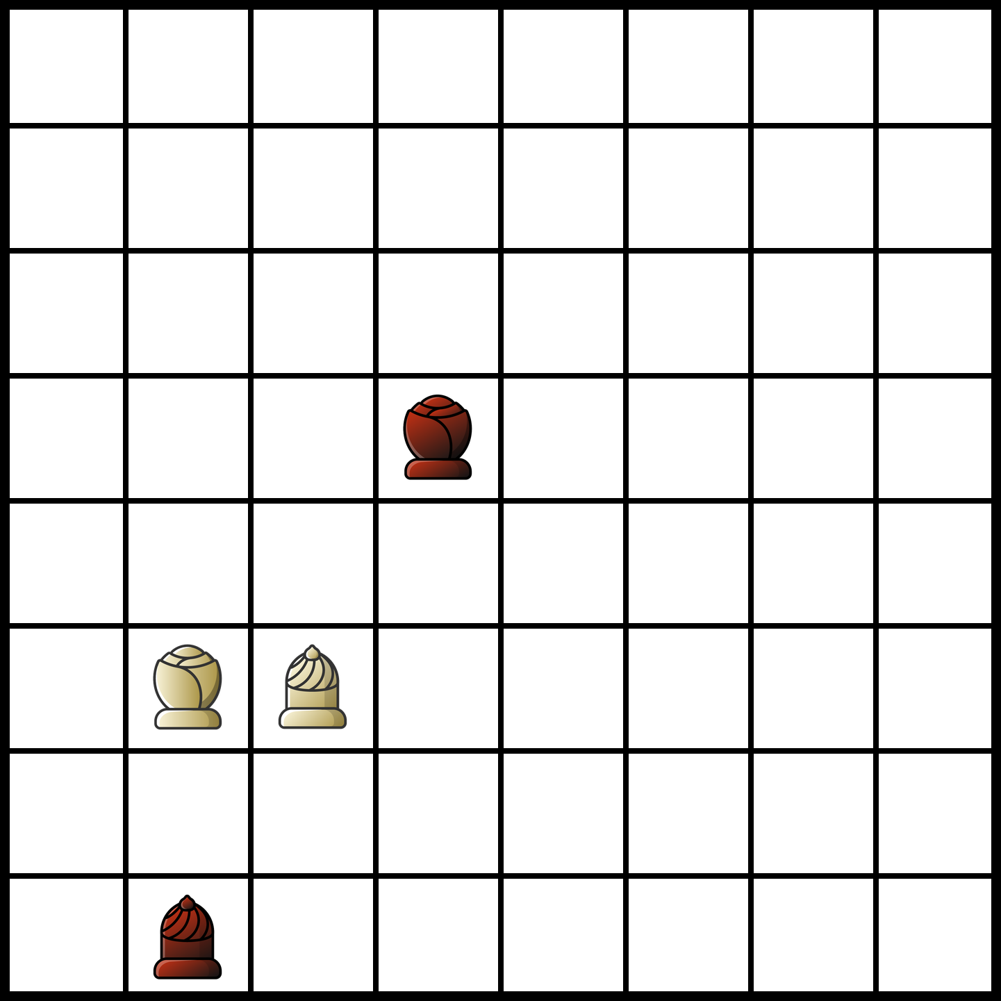 Suli’s Little Diamond reverse-ferz shatranj position, White wins in 11 plies